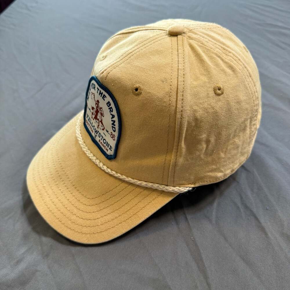 Yellowstone Dutton Ranch 1886 Ride For The Brand Tan Rope Hat - Picture 2 of 5